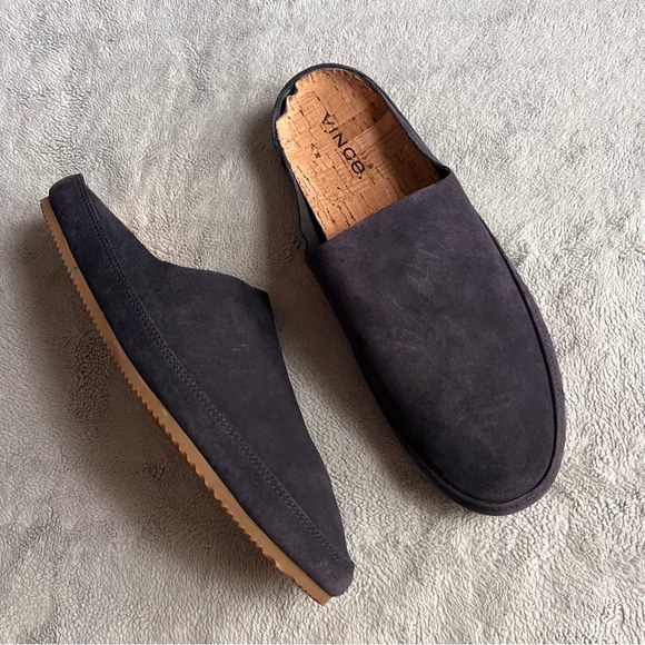 Vince Men's Alonzo Suede Backless Slip-On Minimalist Sport Rubber Sole Loafer - Picture 1 of 13